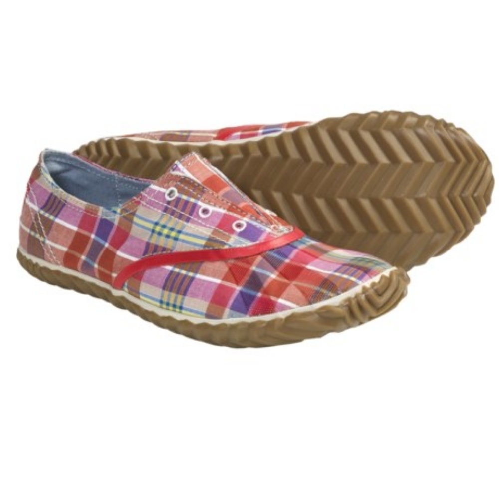 Sorel Picnic Plimsole Plaid Shoes - Canvas Women's 7.5 Slip on Sneakers
